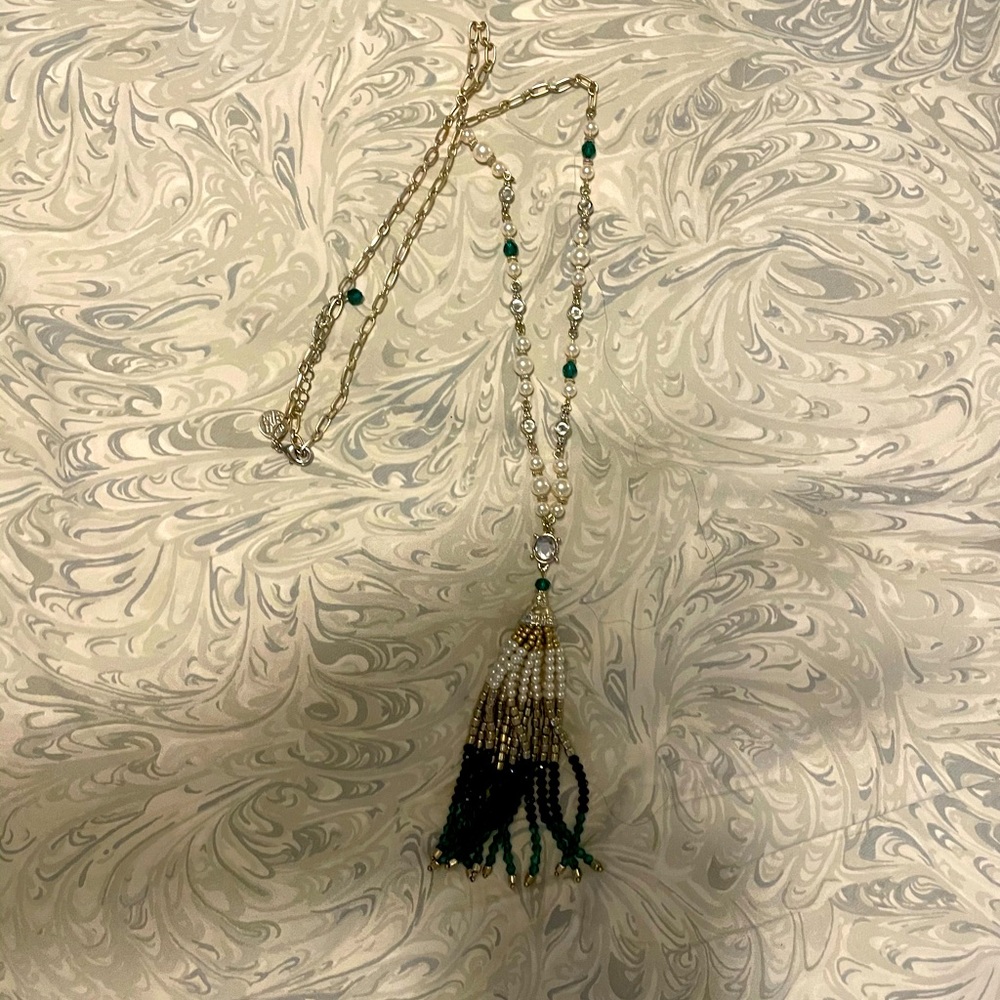 White House Black Market tassel necklace.  EUC